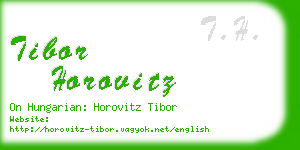 tibor horovitz business card